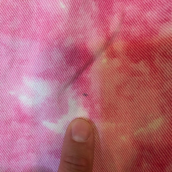 Vintage Northern Getaway Girls 7 Hot Pink Tie Dye Cropped Denim  Pants - Picture 7 of 7